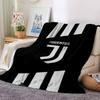 Juventus Logo Streifenmuster Druck Flanelldecke Weiche Warme Überwurfdecke Fußballfan Sofa Bett Heimdekoration