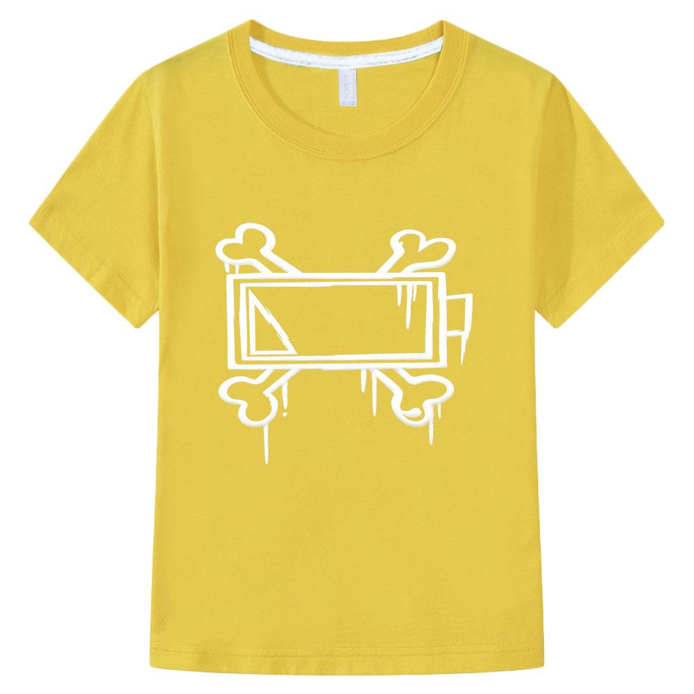 

Game Murder Drones Children s 100% Cotton T-Shirt Cartoon Print Kids Tees Cute Boys Girls Casual Tops O-Neck Short Sleeve Summer 160 жовтий