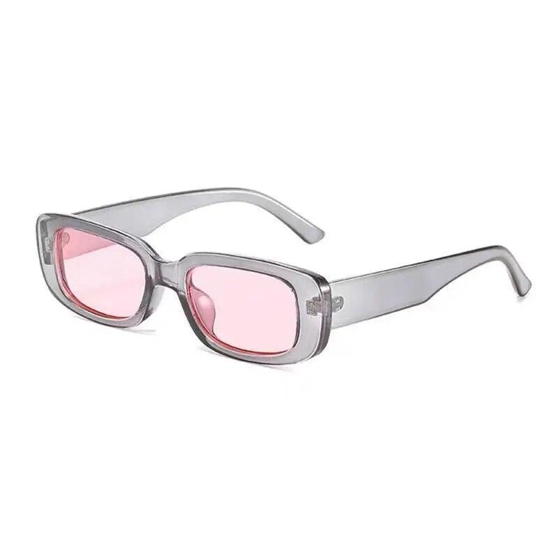 Vintage Black Square Sunglasses Woman Luxury  Small Rectangle Sun Glasses Female Gradient Clear Mirror Oculos De Sol