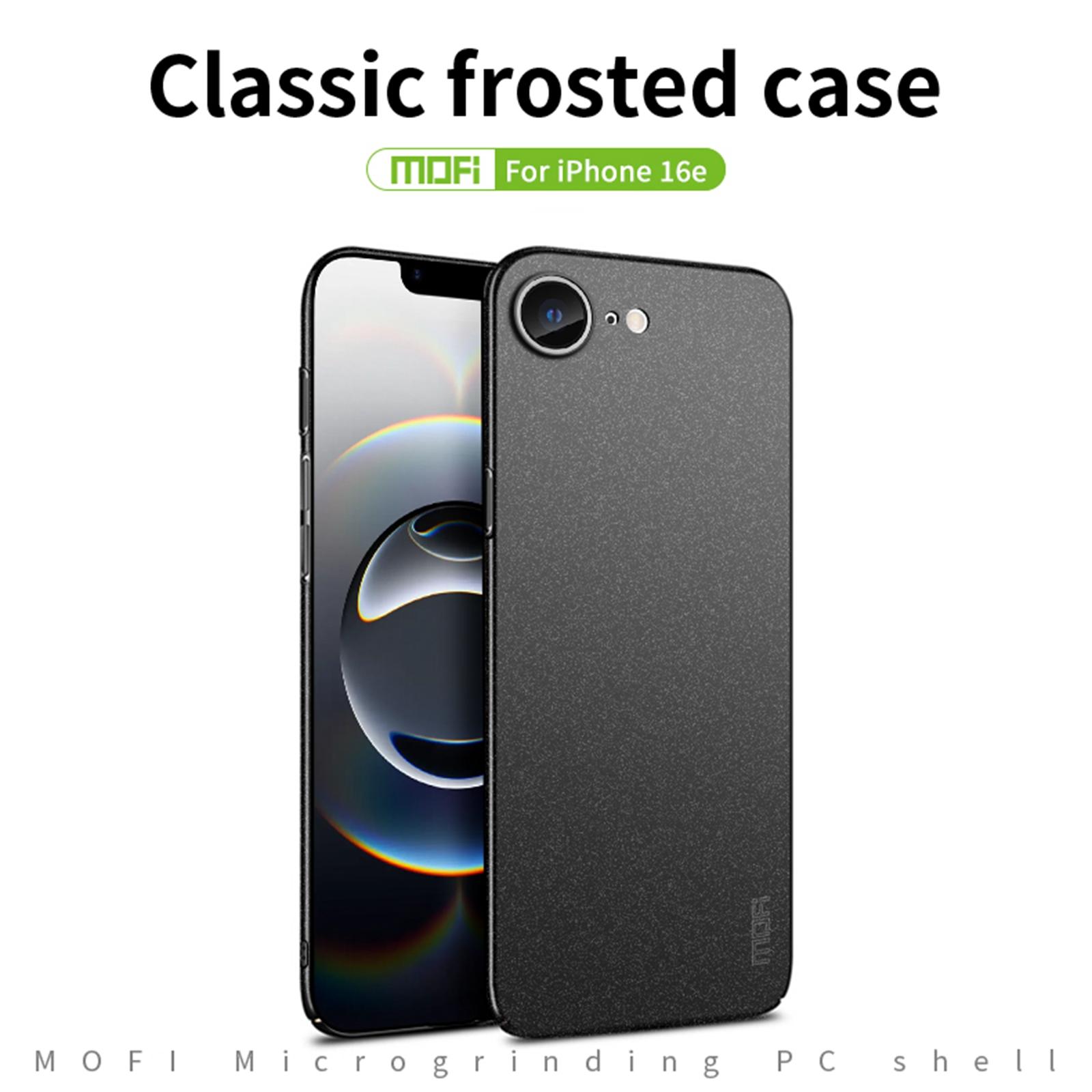 

For iPhone 16e PC Case MOFI Shield Matte Series Slim Fit Phone Cover Black