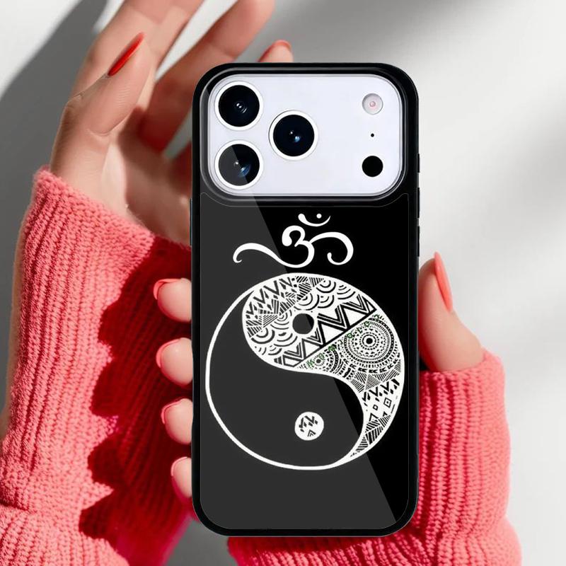 

Aum Om Namaste Symbol Zen Yoga soft Phone Case for iPhone 17 16 15 14 13 Pro Max Back Cover for 12 11 Pro Coque iPhone 15 Pro Max