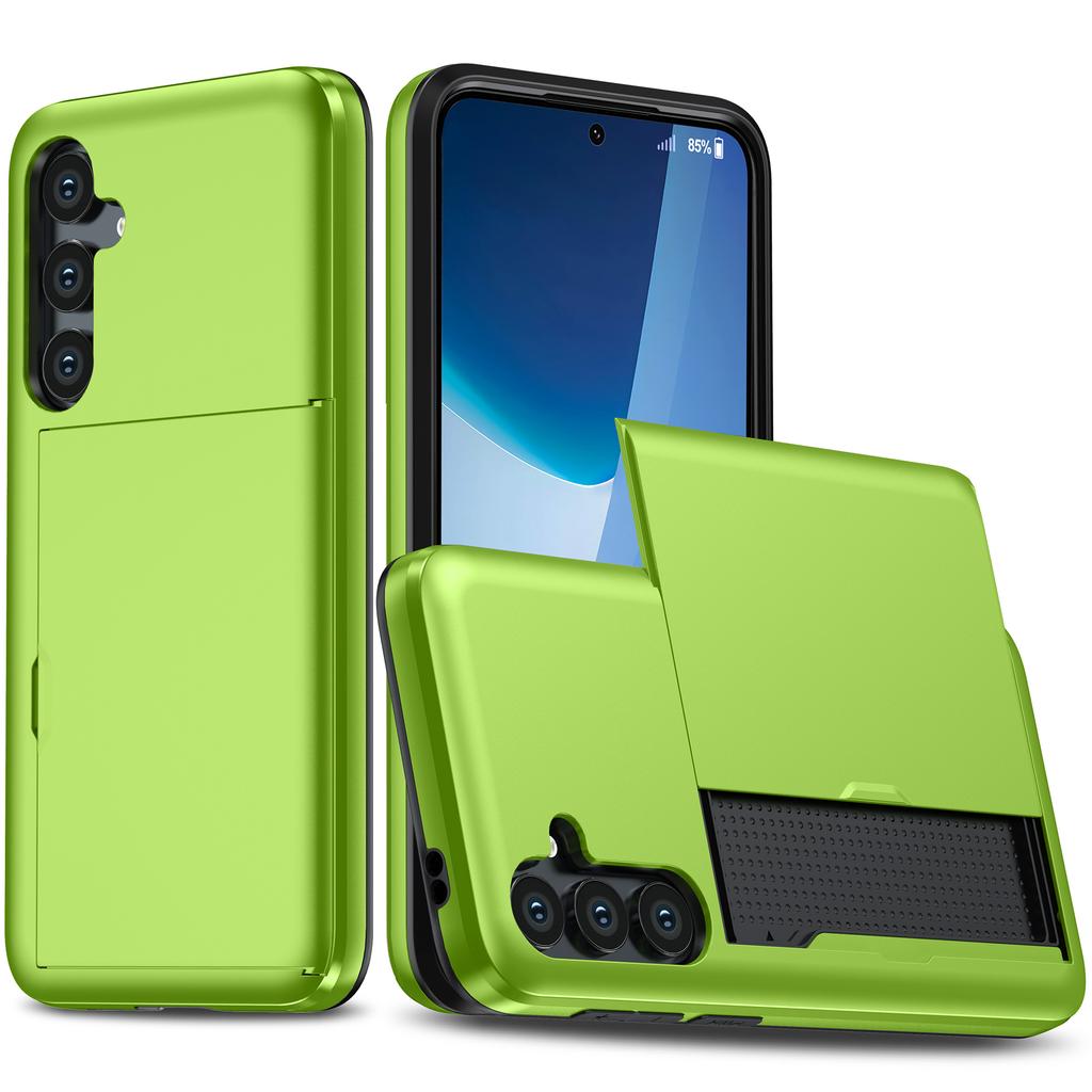 For Samsung Galaxy S24 FE Case with Card Holder TPU + PC Phone Back Cover