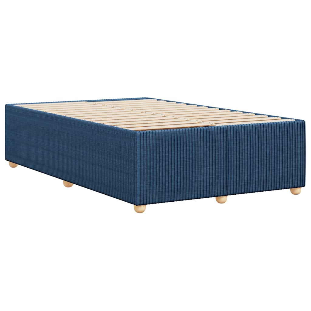Bed Frame without Mattress Blue 120 x 190 cm Fabric
