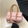 New Retro Contrasting Color Temperament Crossbody Bag Fashion Versatile Simple Casual Pu Leather Shoulder Bag Women'S Handbag