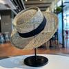Summer Hollow Breathable Flat Brim Straw Hat Travel Vacation Photo Hat Retro French Fashion Salty Straw Visor