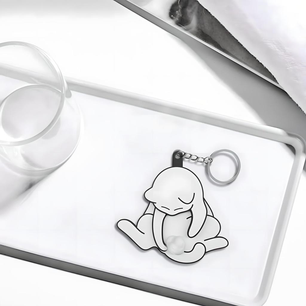 Vibrly Cat Keychain, Fun 3D Rotating Cat Keychain, A Must-Have for Cat Lovers, Interactive Fidget Toy, Bag Charm, Perfect Gift, Lightweight, Adorable