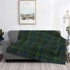 Manta de Tartán Rojo Clan Stewart, Manta de Franela Ultra Suave a Cuadros Ligera Decoración del Hogar Manta de Forro Polar para Hombres Mujeres Niños