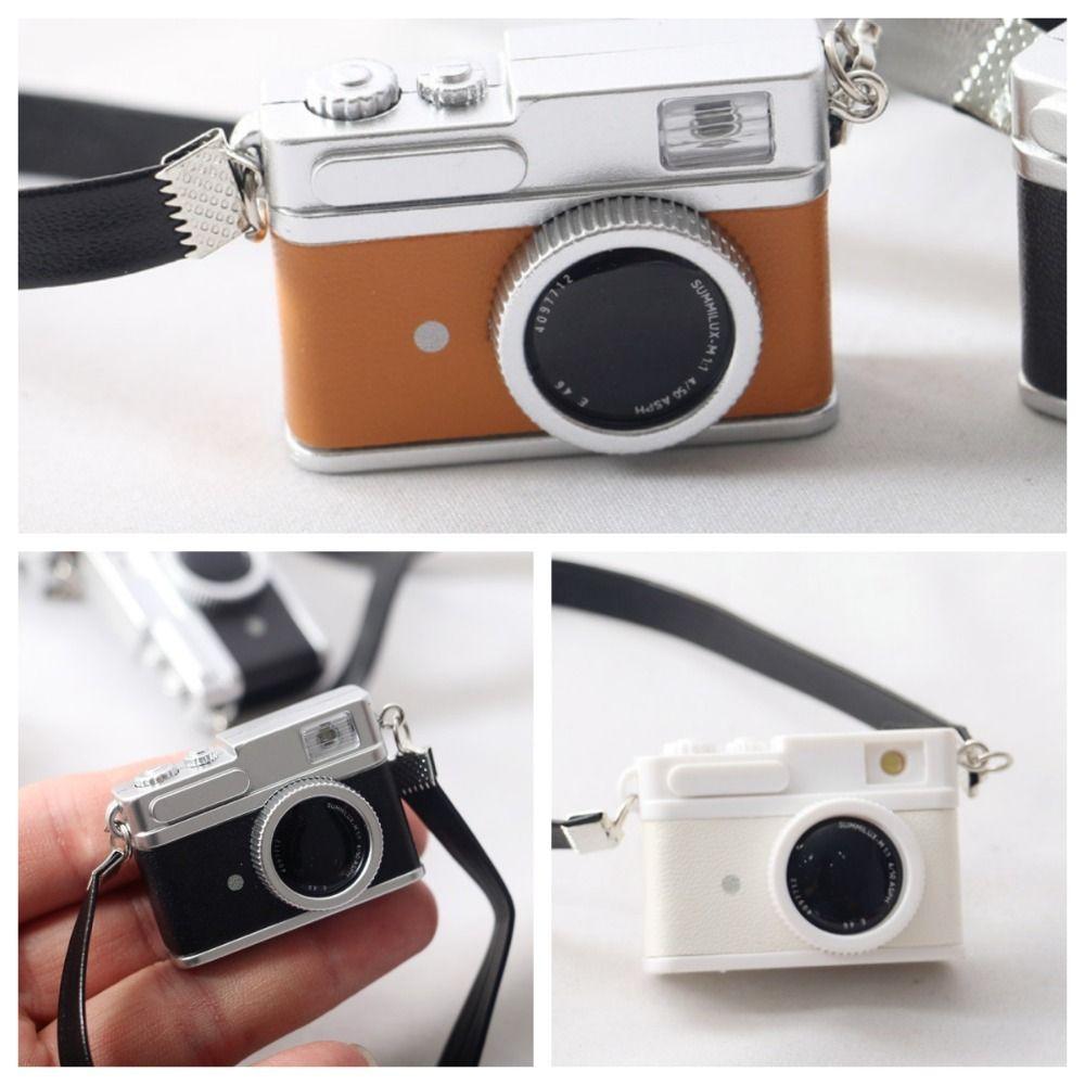 Pretend Play Simulation Camera Witn Flash Lamp Dollhouse Mini Digital Camera  1/12 Doll