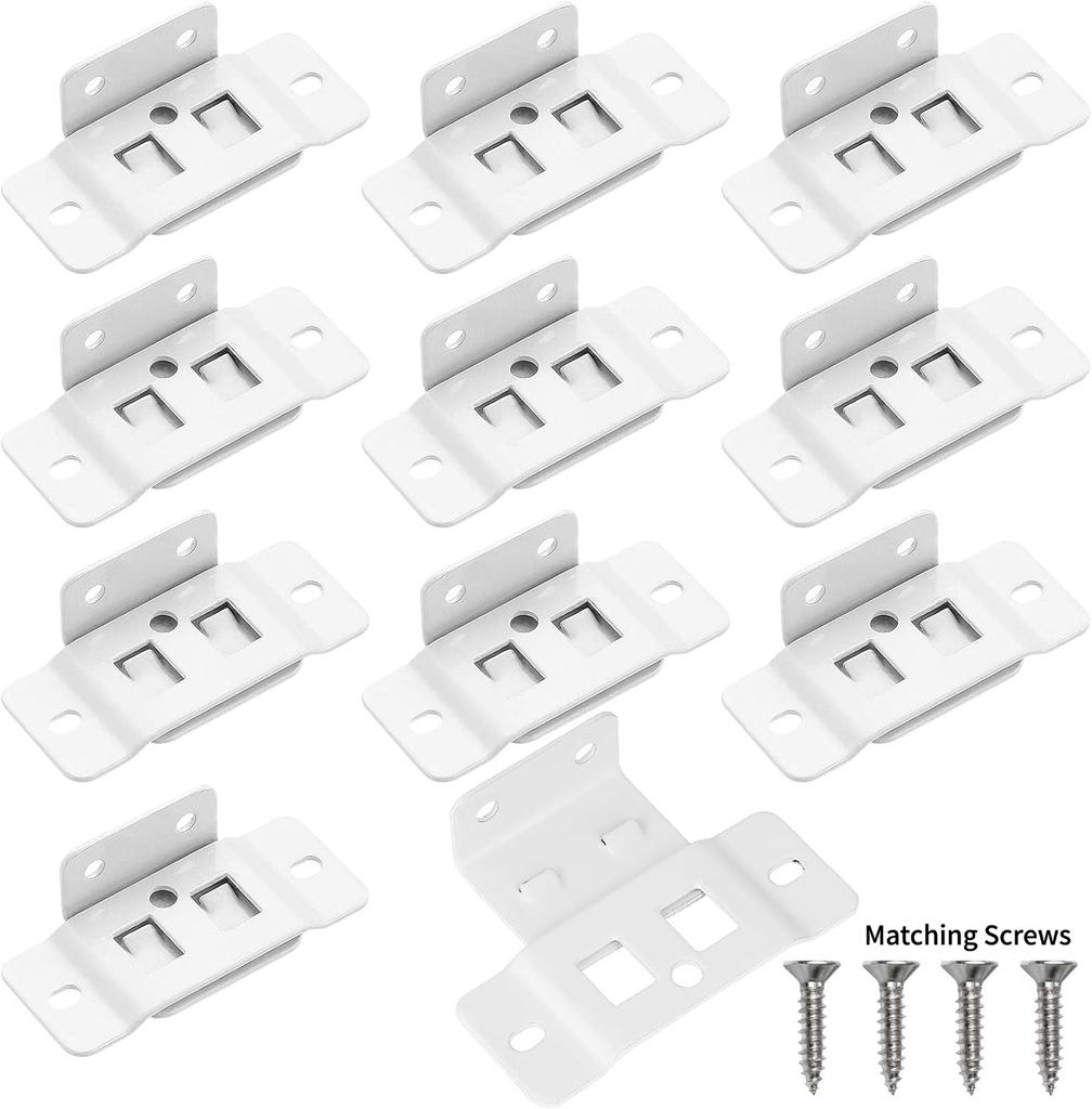Thickened L-Shaped Metal Corner Brace 90 Degree 2-In-1 Interlocking Furniture Connector Bracket With Screws 10/20 Pack