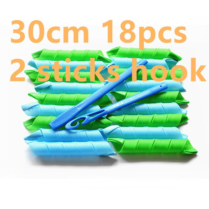 20/30/45/55/65/75cm ondulator de par fara incalzire din plastic moale rol de par magic spiralat bucle rotunde fabrica