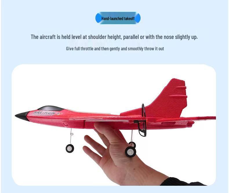 Luminous Remote Control Fighter Jet 650 Model - Drop-Resistant Foam Fixed-Wing Toy Plane for Kids