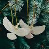 1/2 Pezzi Piccione Orfano Realistico Piccione Amico Ciondolo Decorativo Decorazione di Natale Decorazione per la Casa Per Bambini Famiglia Amici Casa
