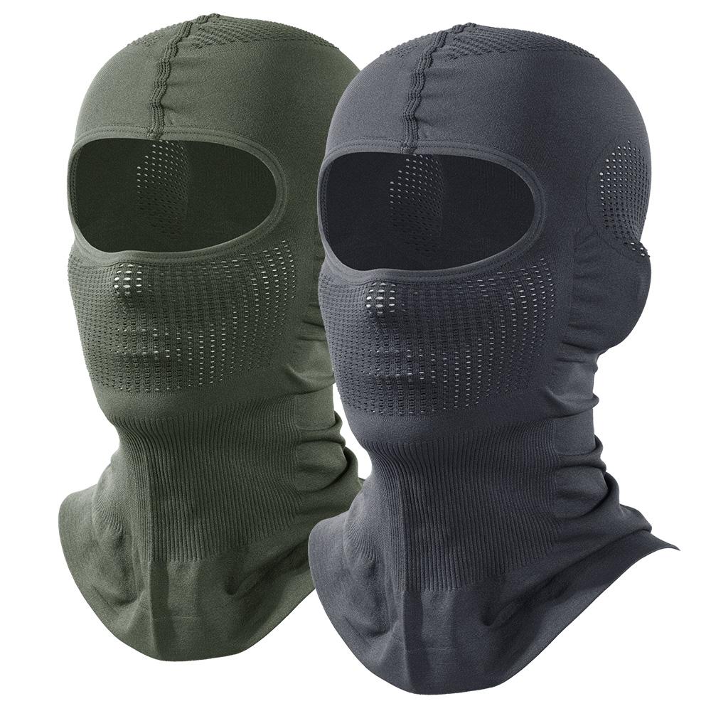 2PCS Breathable Balaclava Motorcycle Full Face Mask Cover Cycling Helmet Liner Windproof Ski Motorbike Hood Cap Cycling Bandana