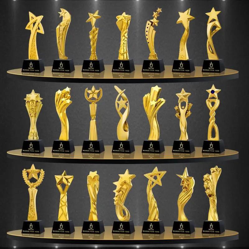 Creative Electroplated Resin Trophy, Crystal Base , Dance , Music , Sports, Competition Awards, Customized, Home Decoration, 1Pc