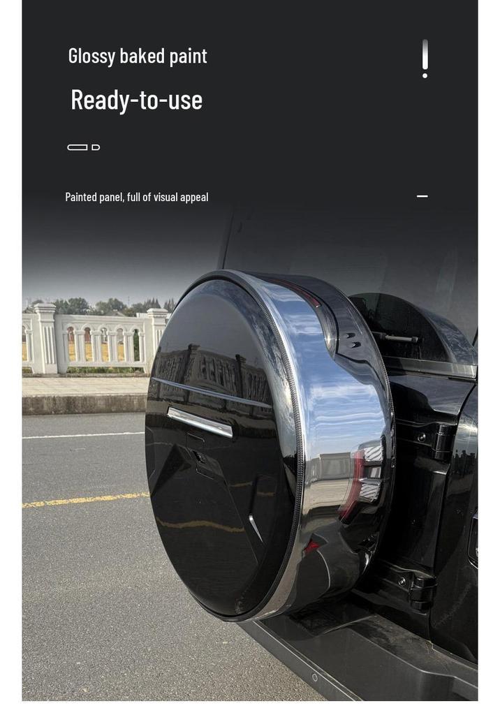 Stainless Steel Rear Spare Tire Cover for Beijing BJ40E (13-26 Models) - Extended Range Version
