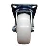 Swivel wheel, castor, brake, 80mm, 120kg, BPPP 0801, WHITE, polypropylene