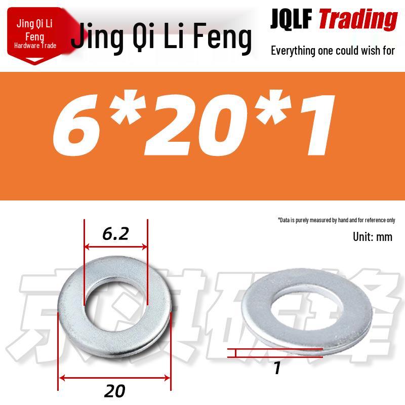 4.8 Grade Galvanized Flat Washer, M3-M14, Thickened Iron Gasket