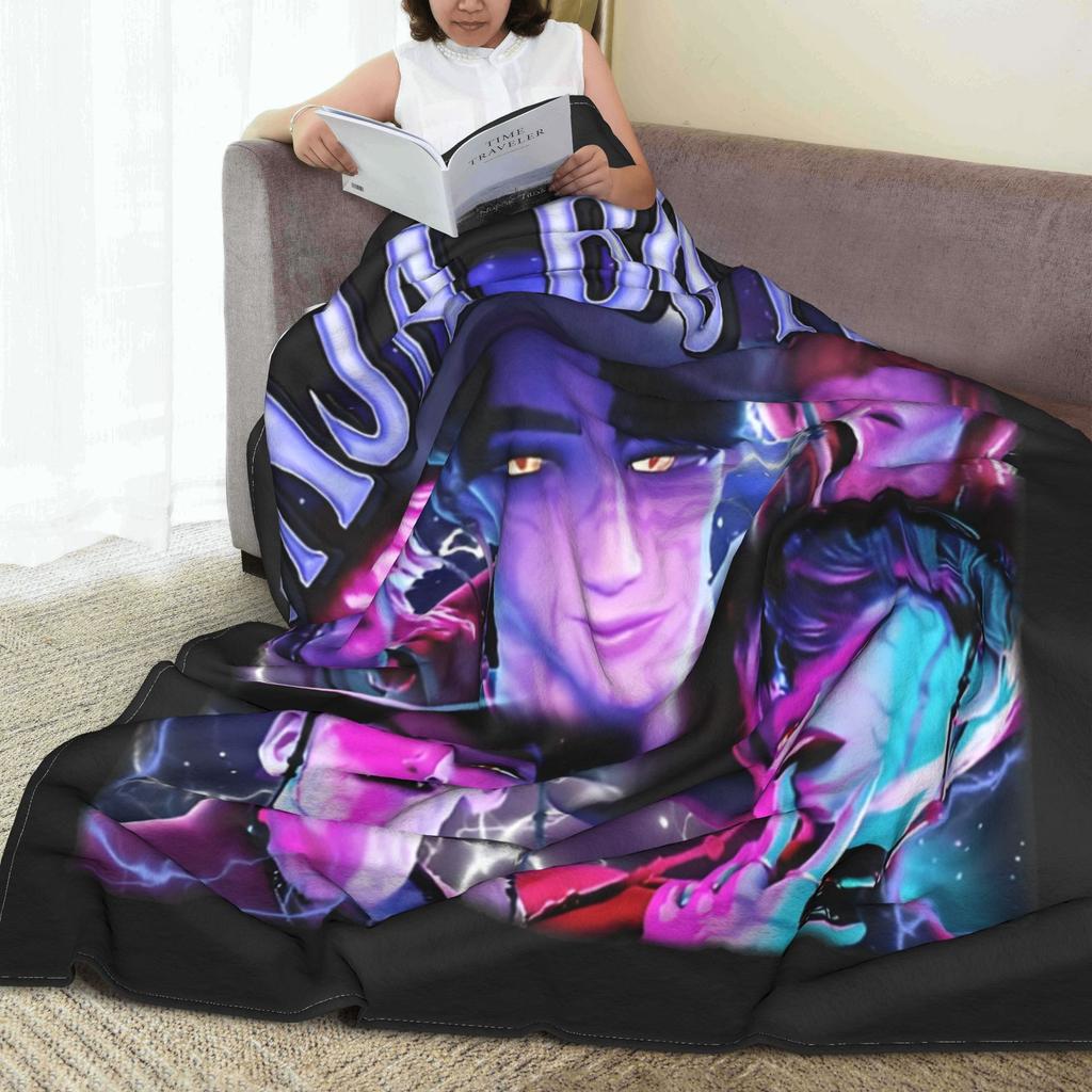 Saja Boys Huntrix Blanket Kpop Demon Hunters Flannel Awesome Warm Throw Blanket for Bedding Lounge  Winter