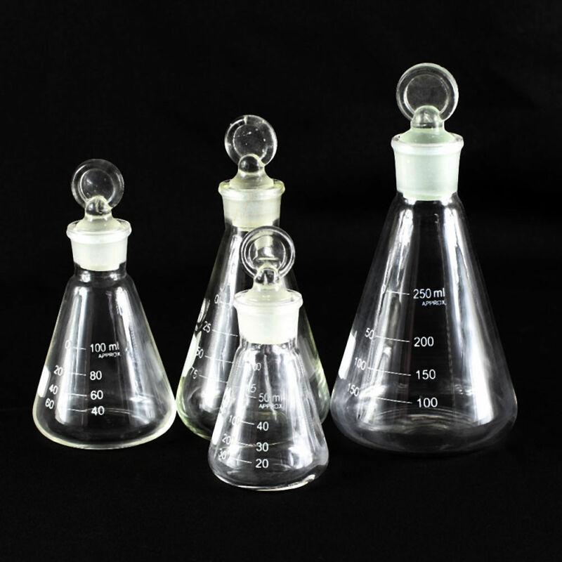 Flacone Laboratorio Con Tappo Pallone Di Vetro Conico Erlenmeyer Da Laboratorio - Bocca Stretta Con Tappo A Vite, Varie Capacità (50-3000 Ml) Flacone Vetro Conico Bocca Stretta Tappo A Vite 3000ml - Foto 10