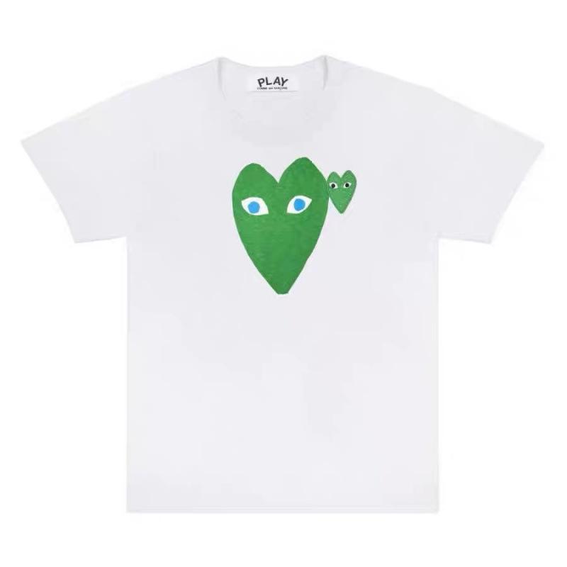 Popolare nuova versione giapponese di T-shirt per coppie Kawaku amore uomini e donne con la stessa stampa a maniche corte CDG gioca Baoling