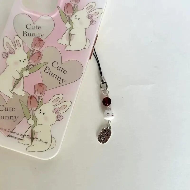 Maneki Neko Lucky Cat Keychain Key Holder Bag Charm Ornament Maneki Neko Keychain