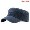 Washed Cotton Patrol Cap Unisex Retro Flat Top Cadet Hat Breathable Adjustable Casual Streetwear Outdoor Sports Sun Hat For Men