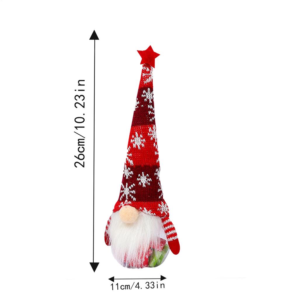 Christmas Treat Boxes Gnomes Table Figurines Christmas Snacks Jar Reusable Containers For Holiday Snacks Chocolates Family other красный