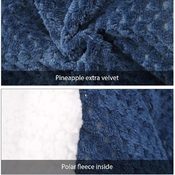 Cat Sleeping Bag - Soft Plush Large Self-Warming Bed for Winter, Cosy Cave 360 Wrap Comfortable Pet Snuggle Sack for Cats up to 6kg, Dark Blue