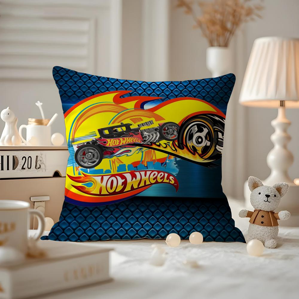 Coole Spielzeuge Hot Wheels Racing Kissenbezug Muster Bedruckter Kissenbezug für Wohnzimmer Sofa Kissenbezug & Schlafzimmerdeko