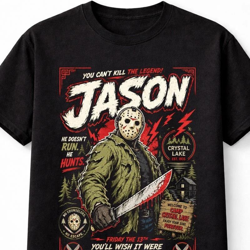 Jason Voorhees Friday The 13th Horror Graphic Unisex TShirt S