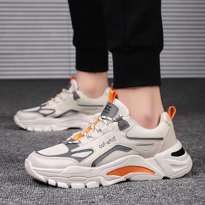 Men Chunky Sports Shoes 2024 Spring New Trend Elastic Band Men Casual Sneakers Male Breathable Mesh Platform Running Shoes Tenis
