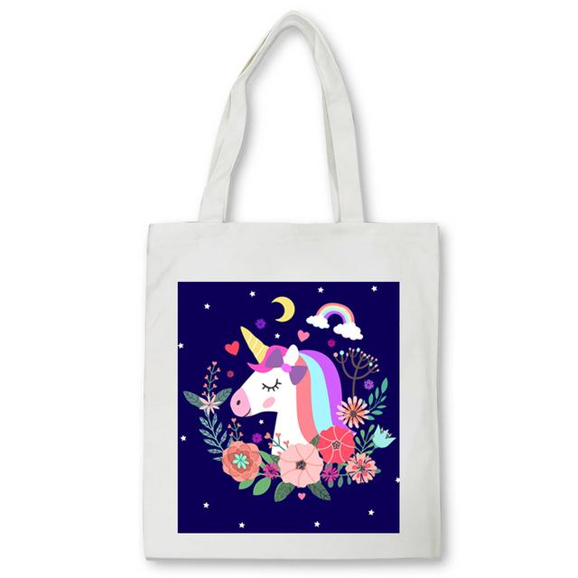 Dabbing Unicorn Panda anime Nákupní taška Dospívající studenti opakovaně použitelná plátěná taška taška na kabelku Dámská taška přes rameno Bolsas