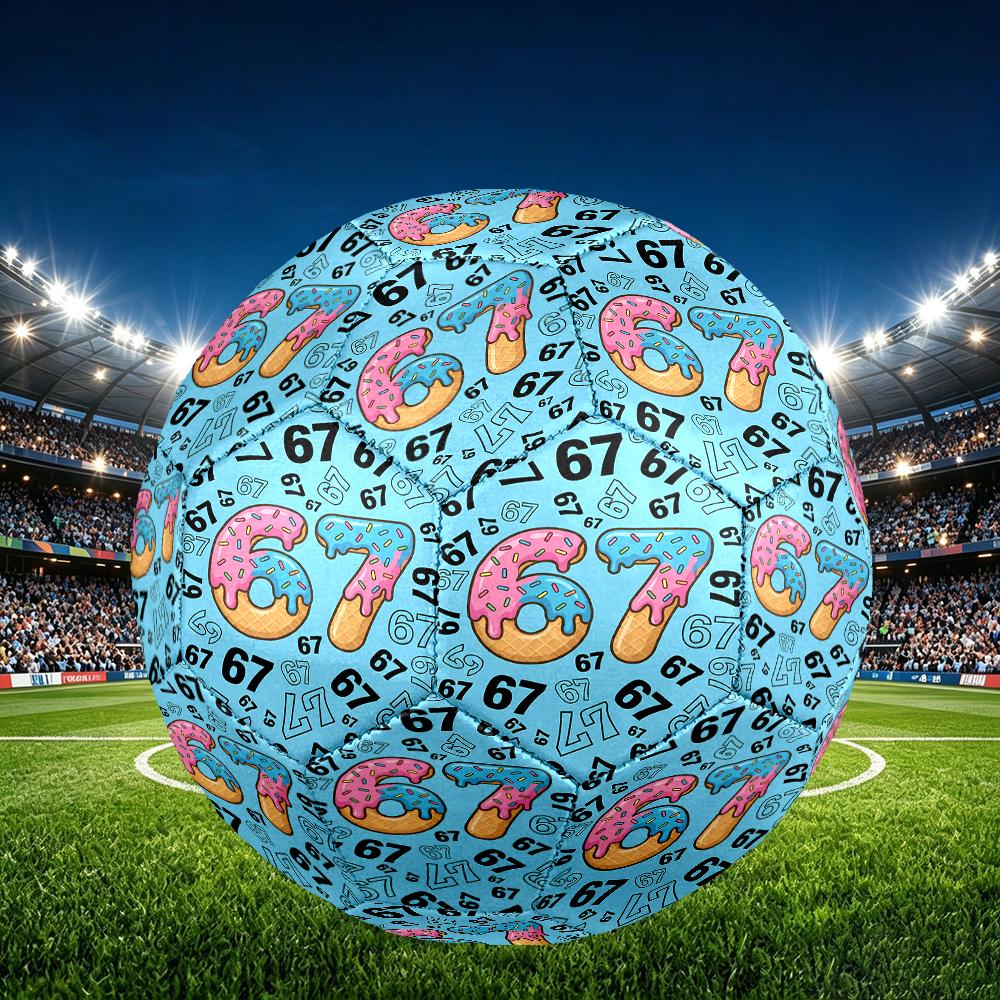 1pc Soccer Ball Pattern Football, Size 5 Soccer Ball Outdoor Athletic Training Ball, Unique Style, Exquisite Holiday Gift