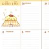 Sanrio B6 Diary Pompompurin 2025 Planner October with Schedule Stickers and 456331 (Block Type) (Starts 2024) Bookmark,