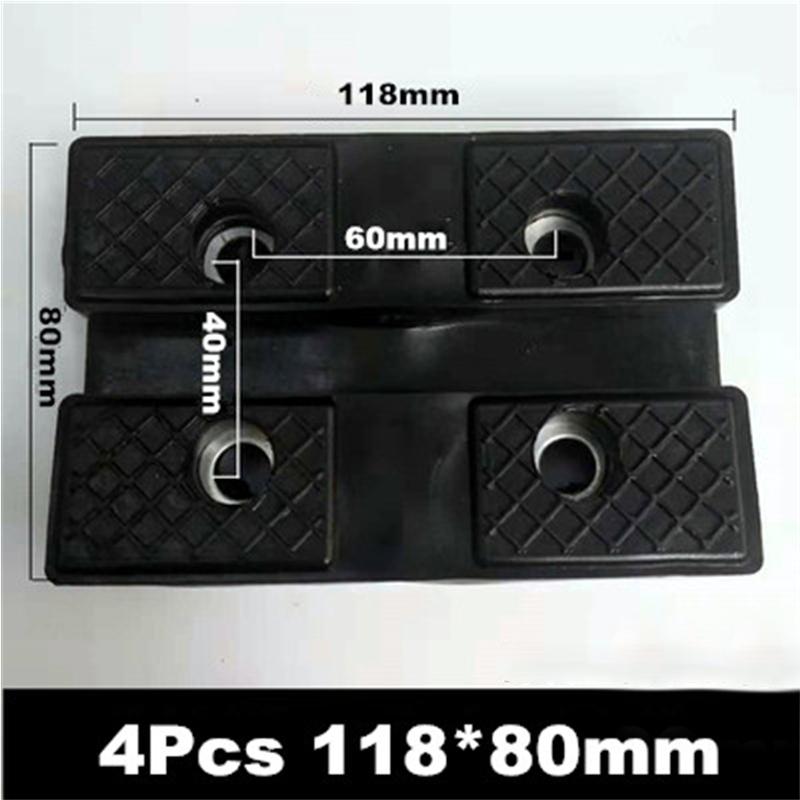 4 Pcs Rubber Car Lift Pad Heavy Duty Hold Up To Sharp Sub-frames and Pinch Weld Points