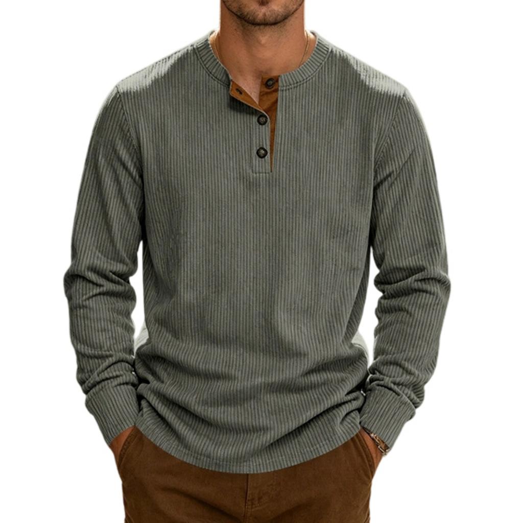Men's Corduroy Long Sleeve Slim Fit Shirt Casual Everyday Wear
