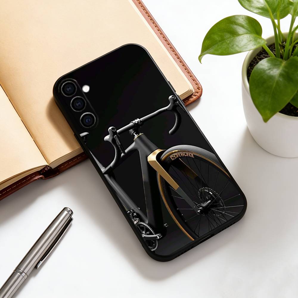 Road cycling Phone Case For Samsung Galaxy A73,A72,A71,A70,A53,A52,A51,Others Soft Black Cover