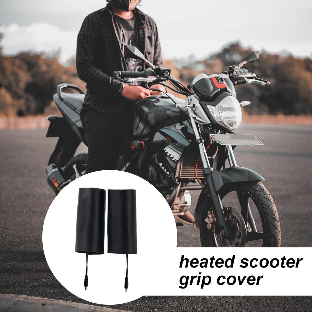 Heated Grips USB Powered Waterproof Cycling Hand Warmer Motorcycle Heated Grips Cover For Winter Cold Weather Scooter Dirt Bike