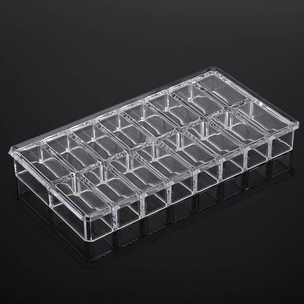 16 Grid Transparent Acrylic Larger Compact Organizer Power Eyebrow Powder Holder Store Box
