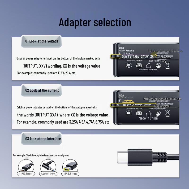 Llano 65W Type-C Portable Laptop Charger
