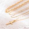Trendy Geometric Multi-layer Cross Pendant Clavicle Chain Necklace for Women