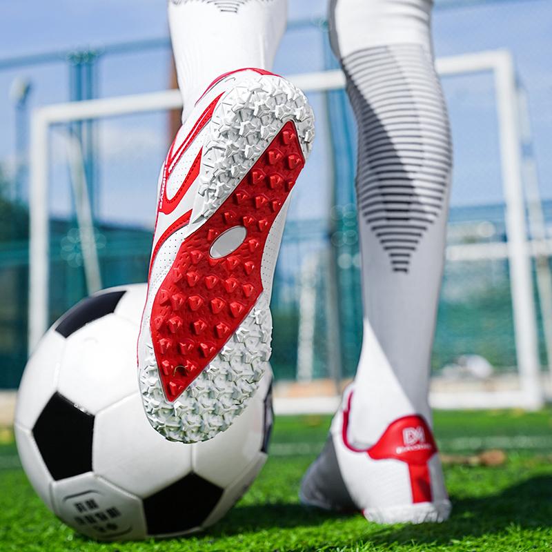 Scarpe da calcio per bambini Society TF/FG Scarpe da calcio per la scuola Scarpe da calcio con tacchetti Scarpe da ginnastica per erba per ragazzi e ragazze Calzature sportive per allenamento all'aperto Taglia 28-39