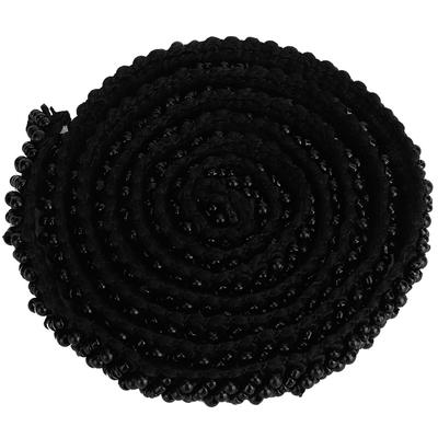 1 Yard Pearl Ribbon Tape DIY HandMade Clothes Embroidered Sewing Decoration Accessories(1cm Black