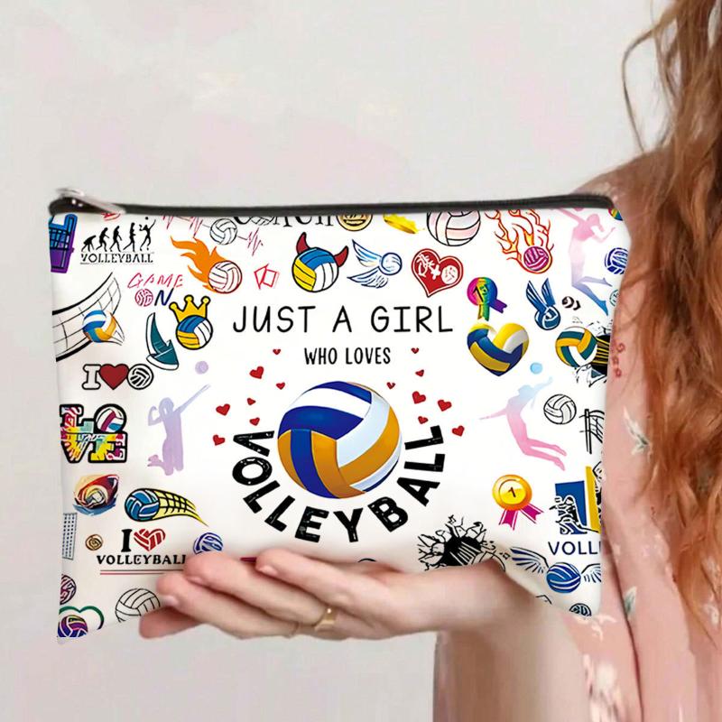 

Cute Letter Printed Multifunctional Large Capacity Makeup Bag Jewelry Storage Bag Travel Zipper Small Storage Bag