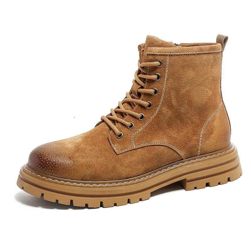 

Ретро ботинки Мартин мужские 2025 осень и зима новые короткие ботинки трендовые универсальные большие желтые ботинки мужские ботинки в стиле британского милитари мужская обувь 38