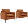 Sofa mit kratzfester Kunstlederhülle, Nordic-Retro, als Einzelsitz-Freizeitsessel für Wohnzimmer, Balkon oder Schlafzimmer