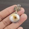 Natural Shiva Eye Gemstone 925 Sterling Silver Jewelry Designer Pendant 1.66" AJP-2203