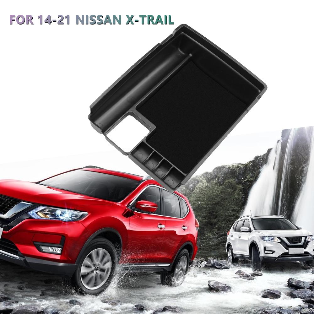 Car Central Armrest Storage Box for Nissan X-trail Xtrail T32 Rogue 2014-2020 Stowing Glove Case Tray Container ABS Accessories