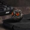 Vintage Big Glass Eyes Owl Beads Resin Figurine Pendant Home Living Room Garden Decorative Ornament For Animal Craft Lovers
