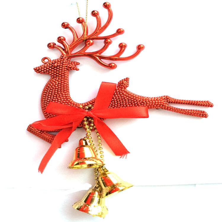 

Трансграничные рождественские украшения в виде оленей с подвеской-колокольчиком - 3 варианта цвета. красный